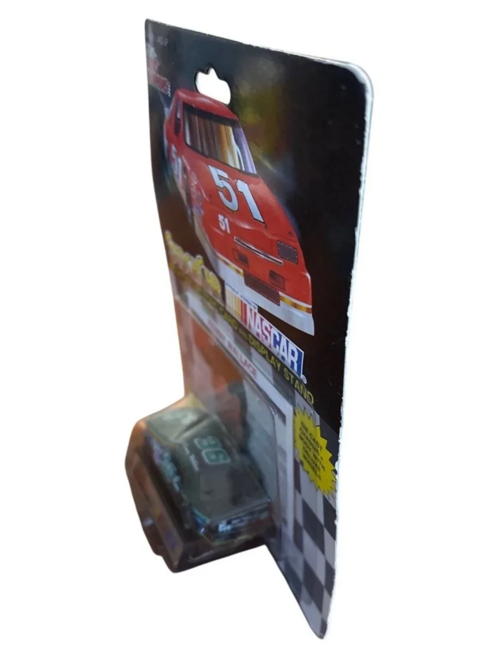 Die Cast Racing Champions NASCAR Stock Car Kenny Wallace Collectors Card Stand